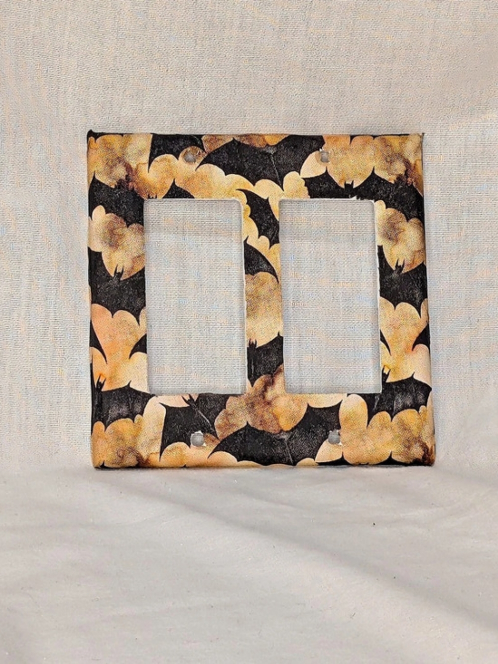 Floral Halloween Light Switch Cover in Black & Orange